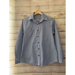 Long Sleeve Striped Button Up